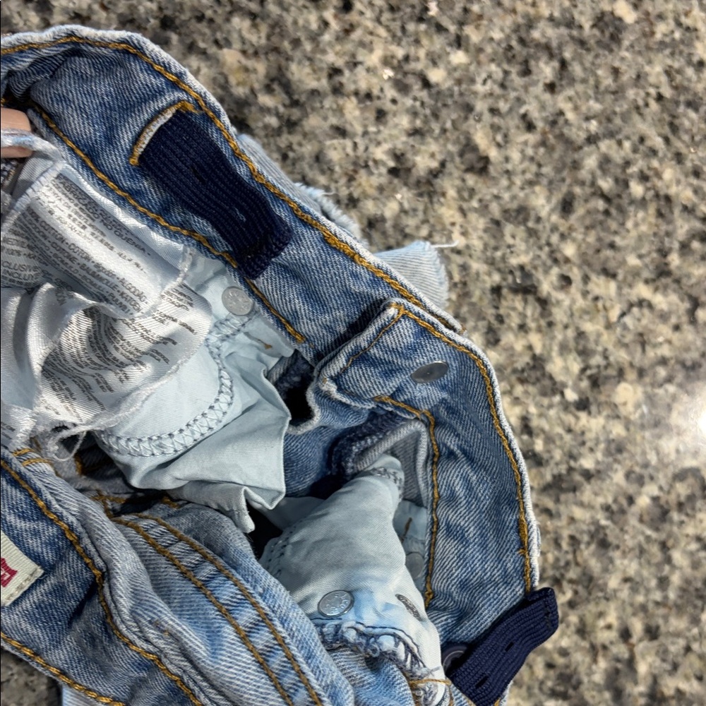 Levi's Light Blue Denim Kids Shorts - Picture 9 of 15